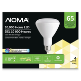 NOMA LED BR30 65 Watt Replacement, 10,000 Hours LED Bulbs, Warm White, 4-pk Front_Flat