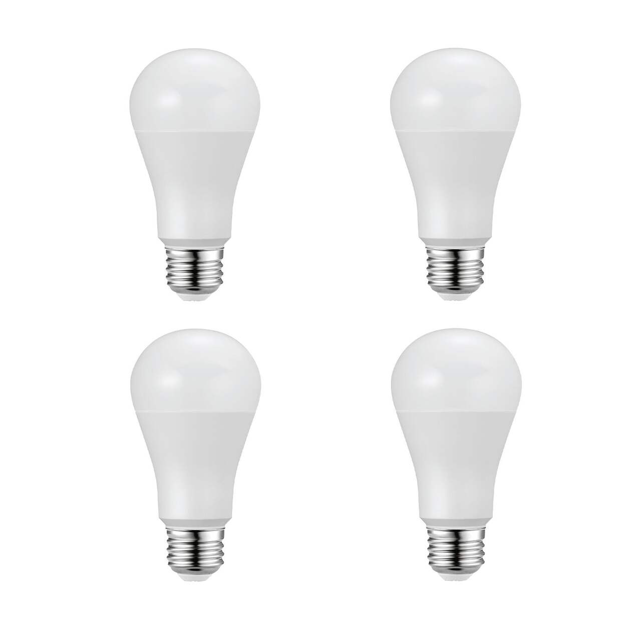 Ampoules pour projecteur à DEL non variable à culot E26 pour la maison NOMA  A19, 2700K, 1550 lumens, blanc doux, 100 W, paq. 4