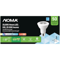 NOMA PAR20 E26 Base Dimmable LED Flood Light Bulbs, 5000K, 520 Lumens, Daylight, 50W, 3-pk Front_Flat