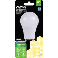 NOMA Base Dimmable LED GU24 Bulb, 3000K, 800 Lumens Light Bulb, Warm White, 60W