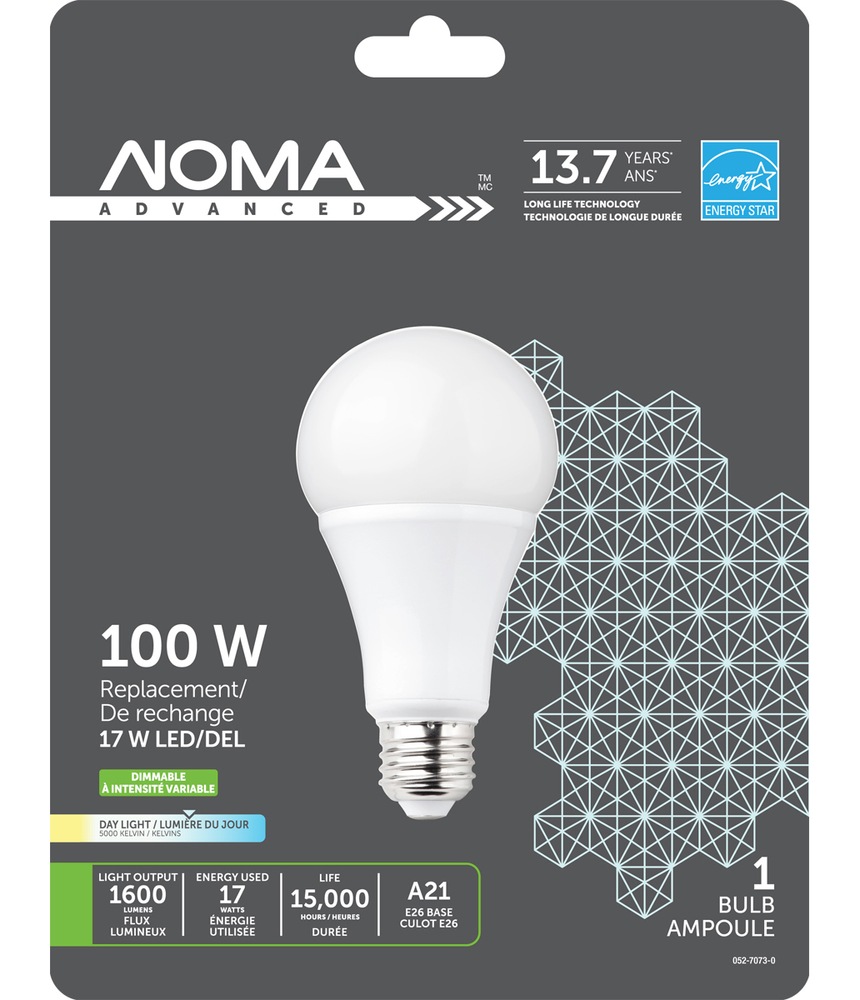 NOMA A19 LED Dimmable Light Bulb Canadian Tire