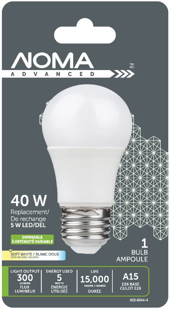 Ampoule à DEL à intensité variable à culot E26 pour ventilateur et