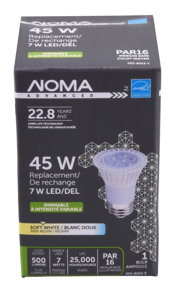 Ampoule à DEL NOMA PAR16, 45 W, intensité variable, blanc doux