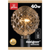 Globe Electric Clear Glass Dimmable Incandescent Light Bulb, 220 Lumens, Soft White, 40W Front_Flat