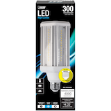 Feit Electric E26 Base Non-Dimmable LED Light Bulb & Base Adapter, 5000K, Daylight, 38W Front_Elevated