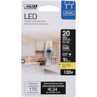Feit Electric G8 Base Dimmable LED Light Bulb, 3000K, 170 Lumens, Warm White, 20W Front_Flat
