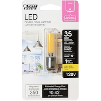 Feit Electric BA15d Dimmable Pendant Fixture Light Bulb, 350 Lumens, Warm White, 35W Front_Flat