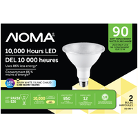 NOMA PAR38 E26 Base Non-Dimmable LED Flood Light Bulbs, 3000K, 850 Lumens, Warm White, 90W, 2-pk Front_Flat