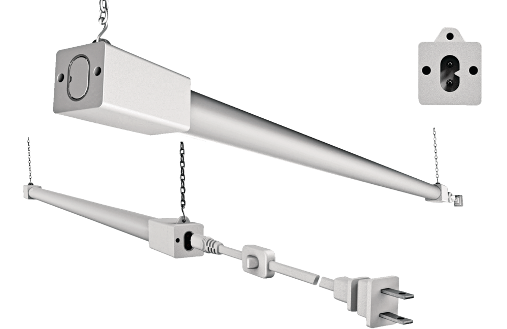 NOMA Indoor Single LED Shop Light Bar, 1000 Lumens, 2ft, Cool White