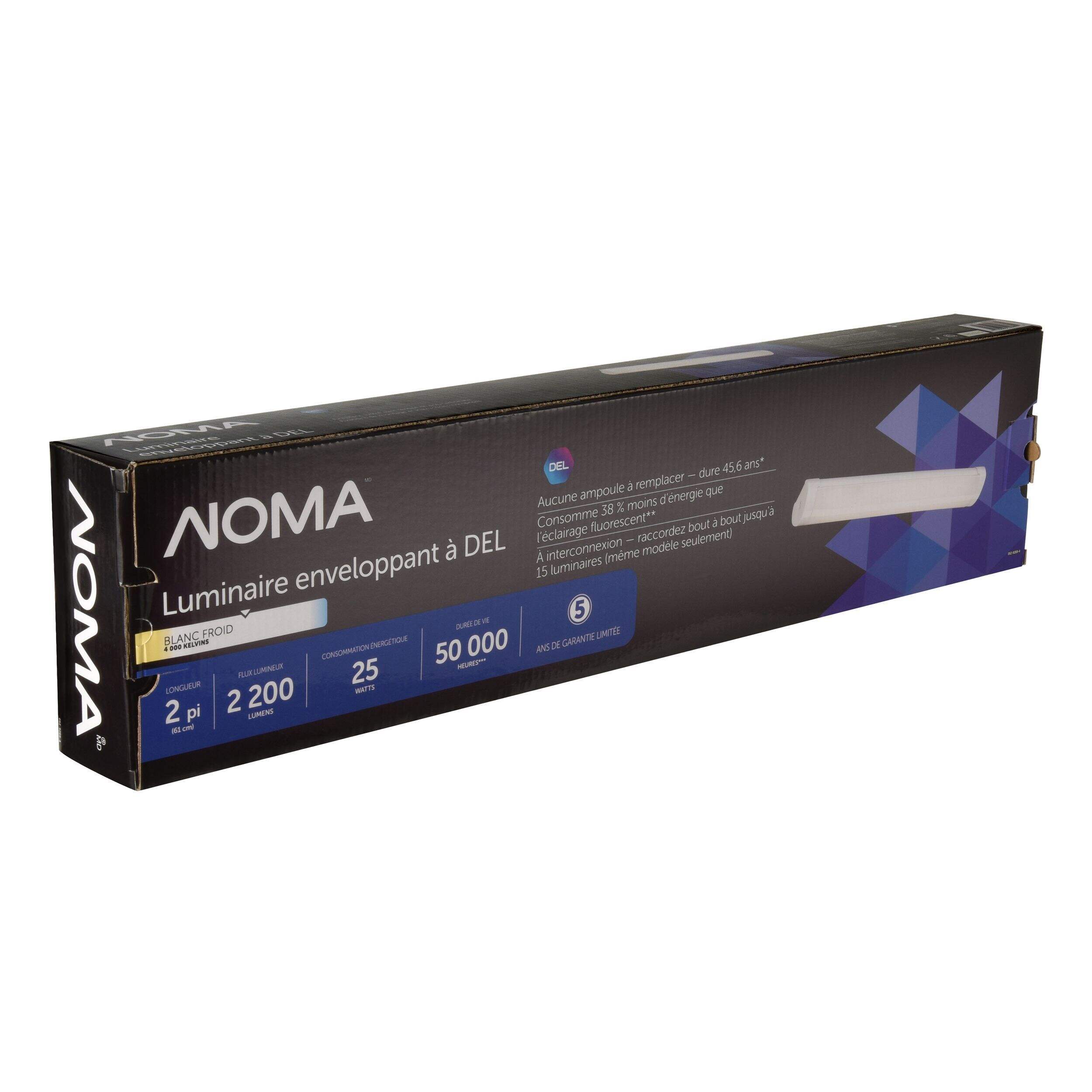 Lampe enveloppante à LED d'intérieur NOMA, blanc froid, 2 pi Front_Angled_Right