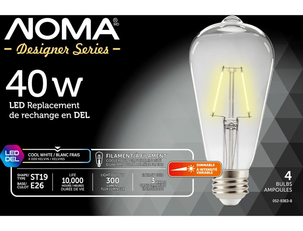 Ampoules halogènes écoénergétiques NOMA PAR10, 530 lumens, couleurs  variées, 50 W, paq. 3