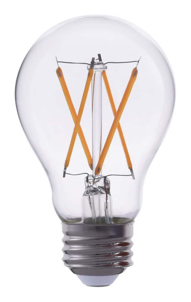 NOMA A19 E26 Base Dimmable LED Filament Light Bulbs, 800 Lumens, Cool ...