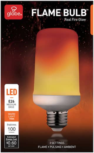 Globe Electric E26 Base 3-Settings LED Flame Light 1900K, 100 Lumens, Warm Light | Canadian Tire