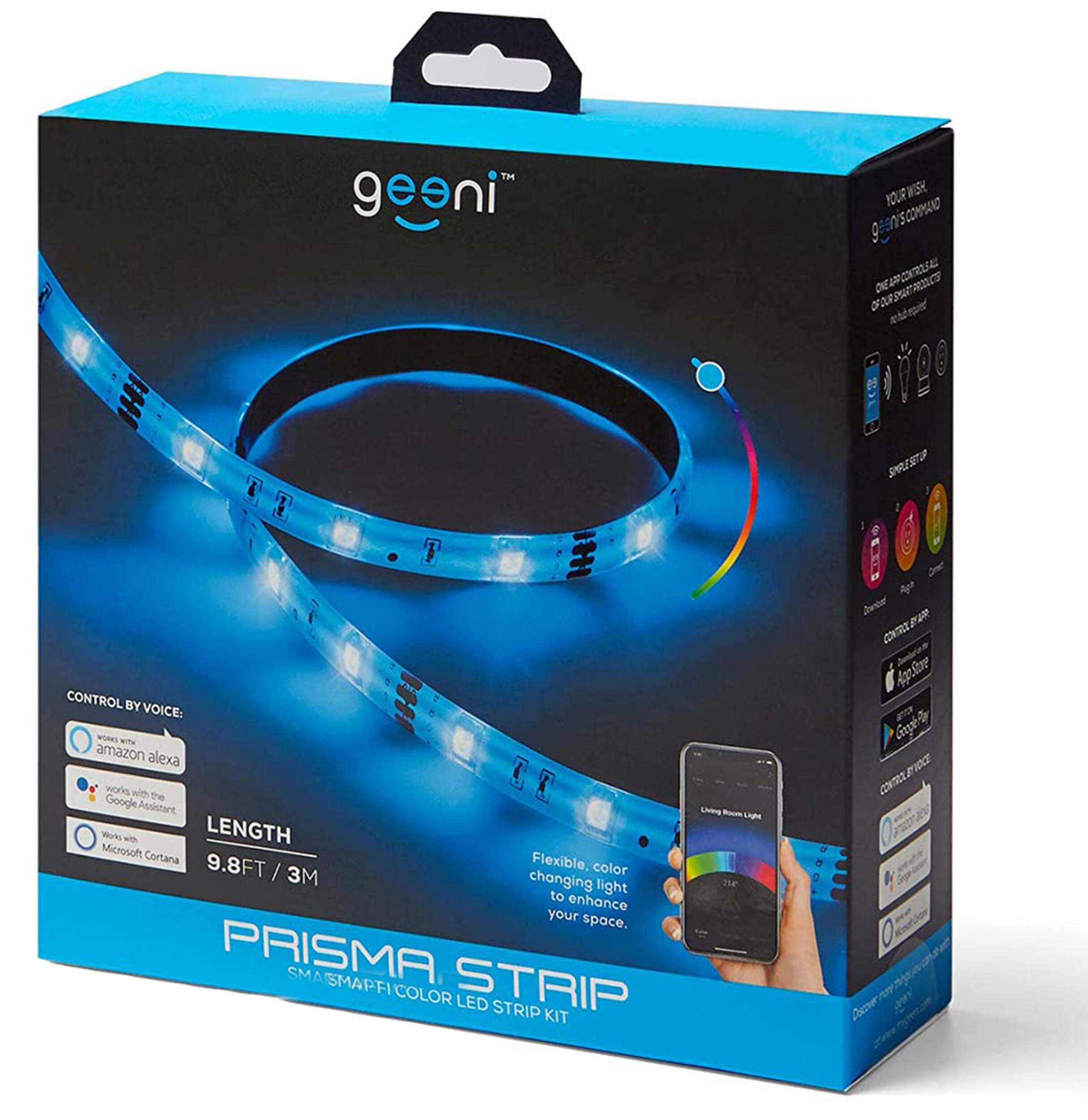 Geeni Prisma Smart WiFi LED Light Strip, Colour & White, 3m