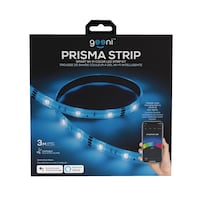 Bande lumineuse à DEL intelligente Wi-Fi Geeni Prisma, couleur et blanc, 3 m Front_Flat