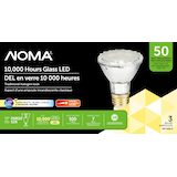 NOMA PAR20 E26 Base Dimmable LED Flood Light Bulbs, 2700K, 500 Lumens, Warm White, 50W, 3-pk Front_Flat