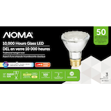 NOMA PAR20 E26 Base Dimmable LED Flood Light Bulbs, 4000K, 500 Lumens, Cool White, 50W, 3-pk Front_Flat