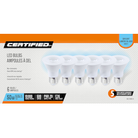 NOMA PAR20 E26 Base Non-Dimmable LED Flood Light Bulbs, 5000K, 500 Lumens, Daylight, 50W, 6-pk Front_Elevated