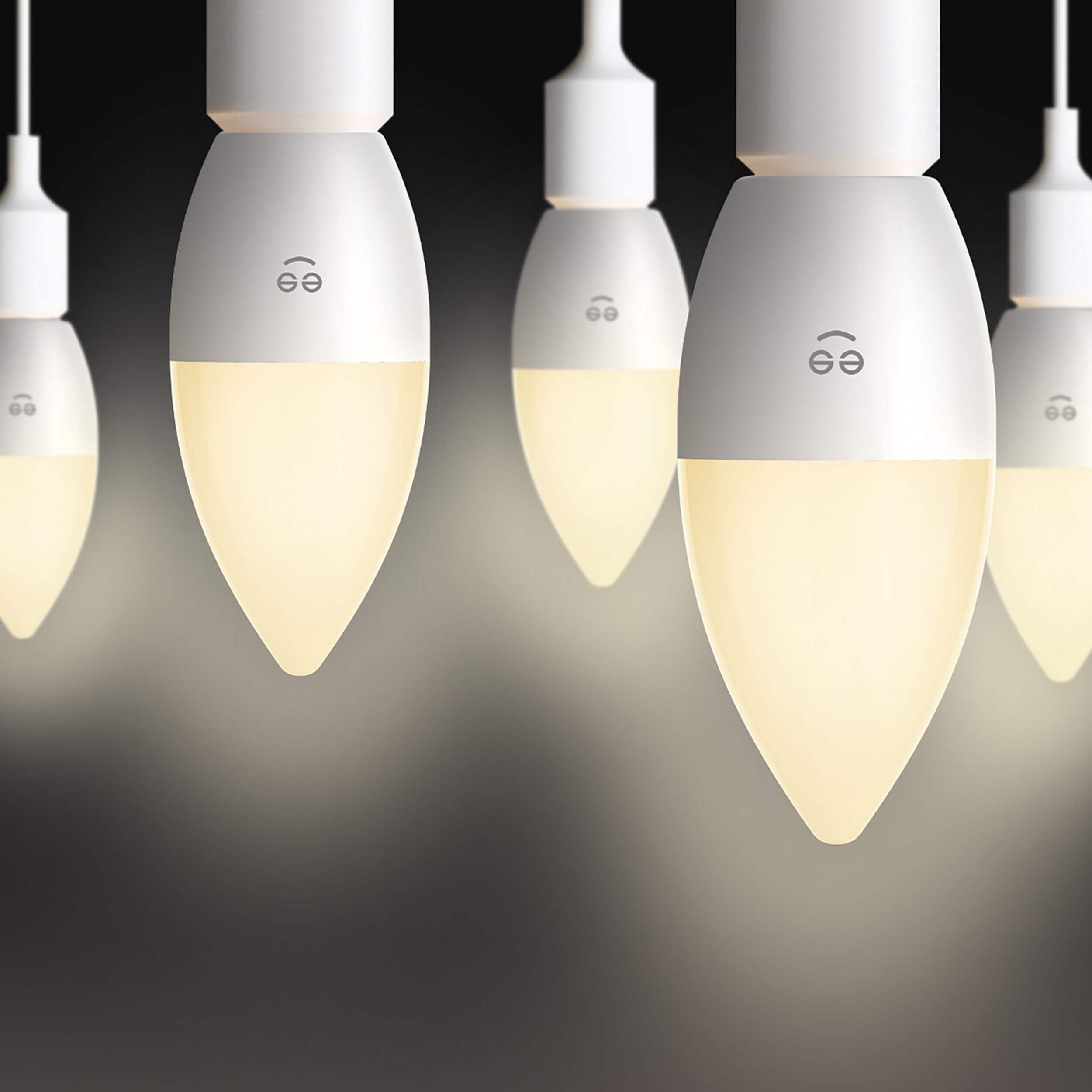 Geeni B11 E12 Base Smart WiFi Dimmable Light Bulbs, 800 Lumens, Soft