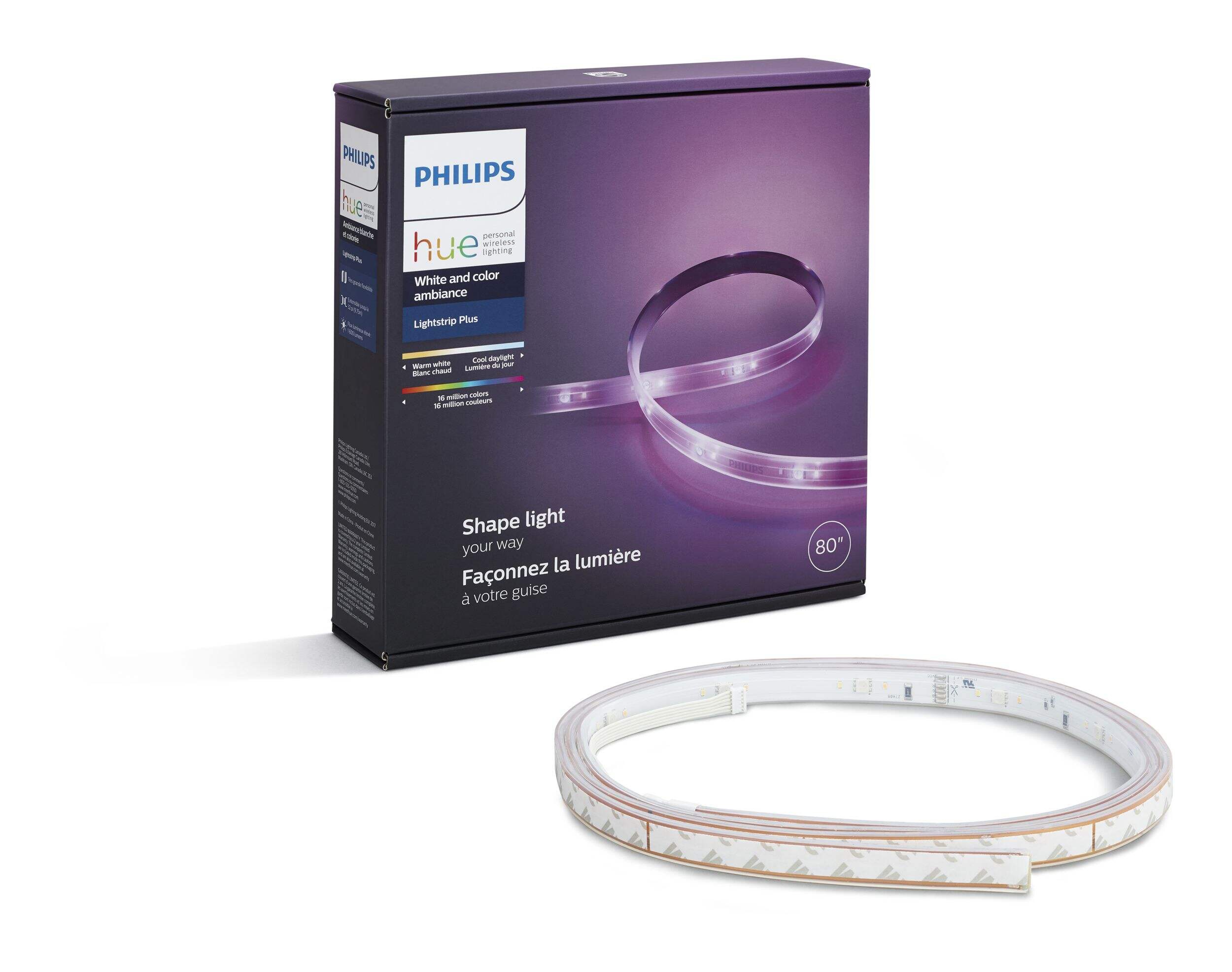 Rallonge pour bande lumineuse intelligente DEL Philips Hue Plus, blanc et couleur, 40 po Composite_or_Mixed