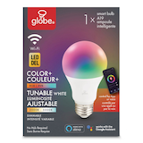 Globe Suite Electric A19 Smart Dimmable LED Light Bulb, 800 Lumens, Colour Tunable White, 60W Equivalent Front_Flat