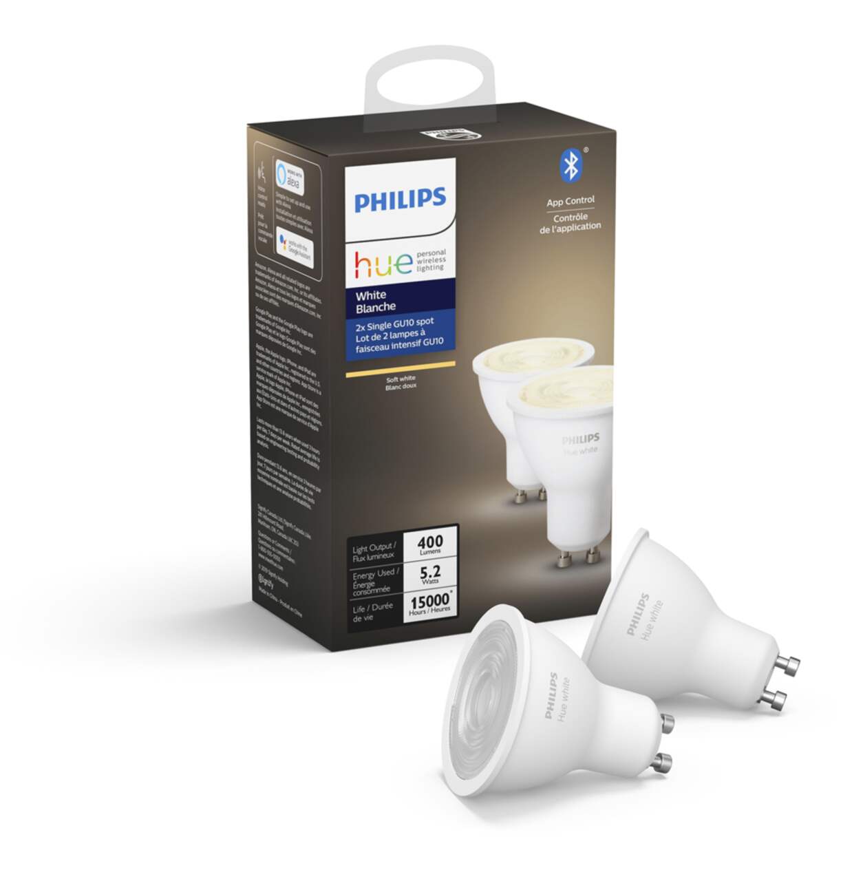 Philips Spot 3,5 W (35 W) GU10, blanc, intensité – TECIN HOLDING