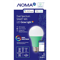 NOMA iQ™ Smart Wi-Fi LED Grow Light Bulb, A19 Front_Flat