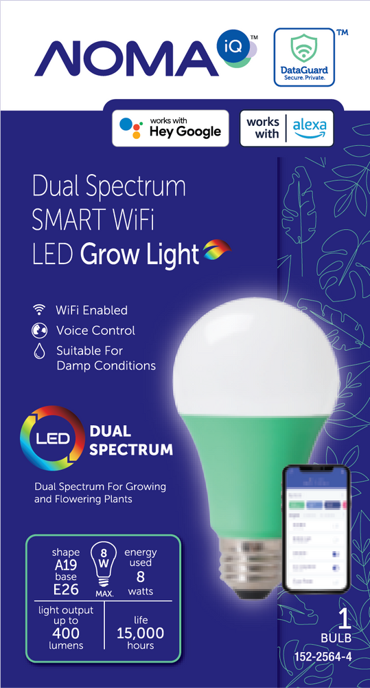 NOMA iQ™ Smart WiFi LED Grow Light Bulb, A19 Canadian Tire