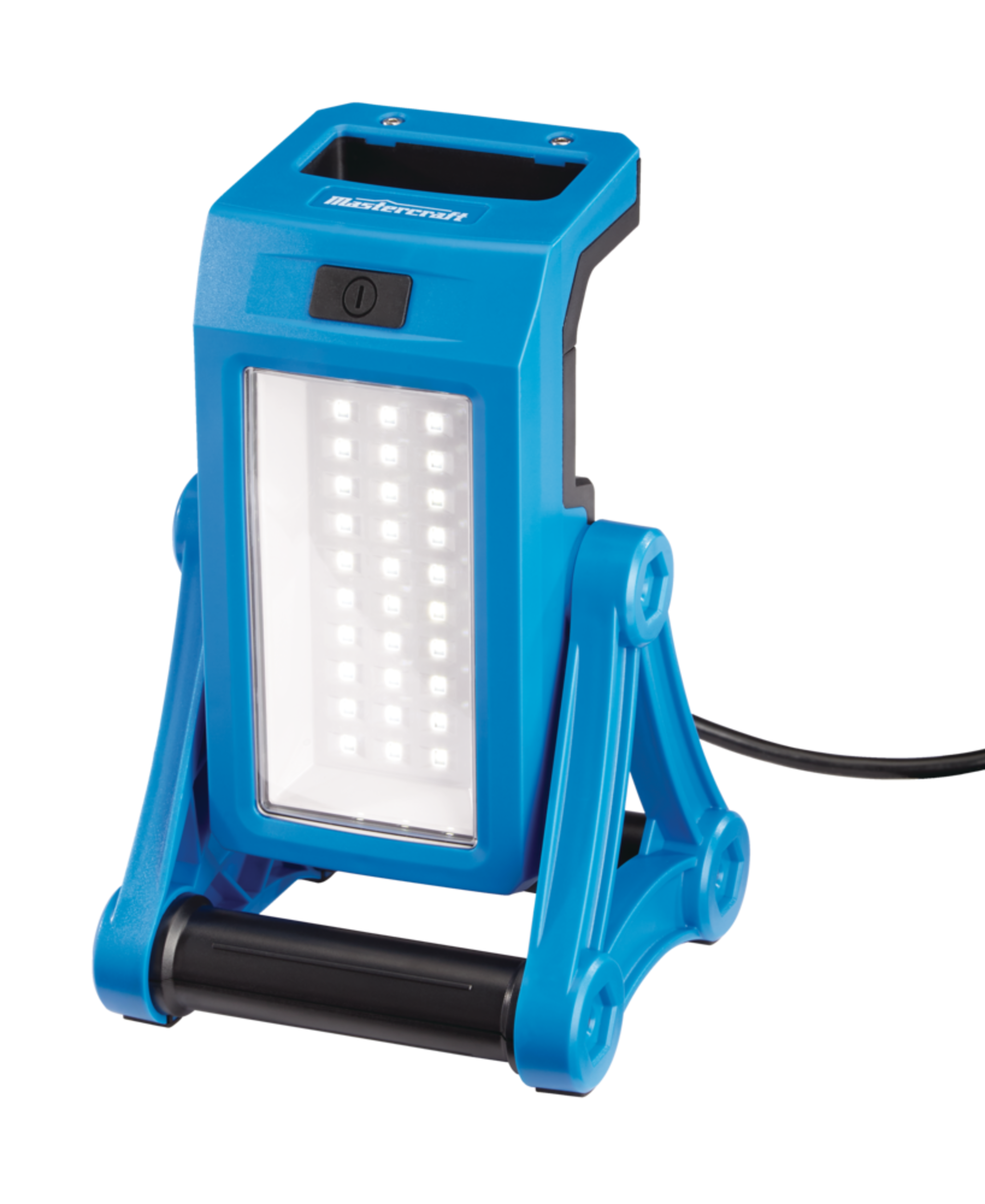 Mastercraft LED Work Light, 1200 Lumens, Swivel Head, 18W Front_Angled_Left