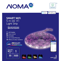 NOMA iQ™ Smart Wi-Fi Dimmable LED Light Strip, 300 Lumens, Warm White/Full Colour, 5m Front_Flat