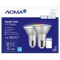 NOMA iQ™ PAR20 E26 Smart Dimmable LED Light Bulbs, 500 Lumens, Colour/Tunable White, 2-pk Front_Flat