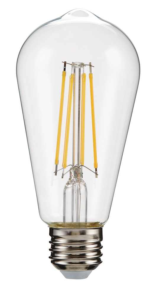 Ampoule à filament à DEL rétro à intensité variable transparente à