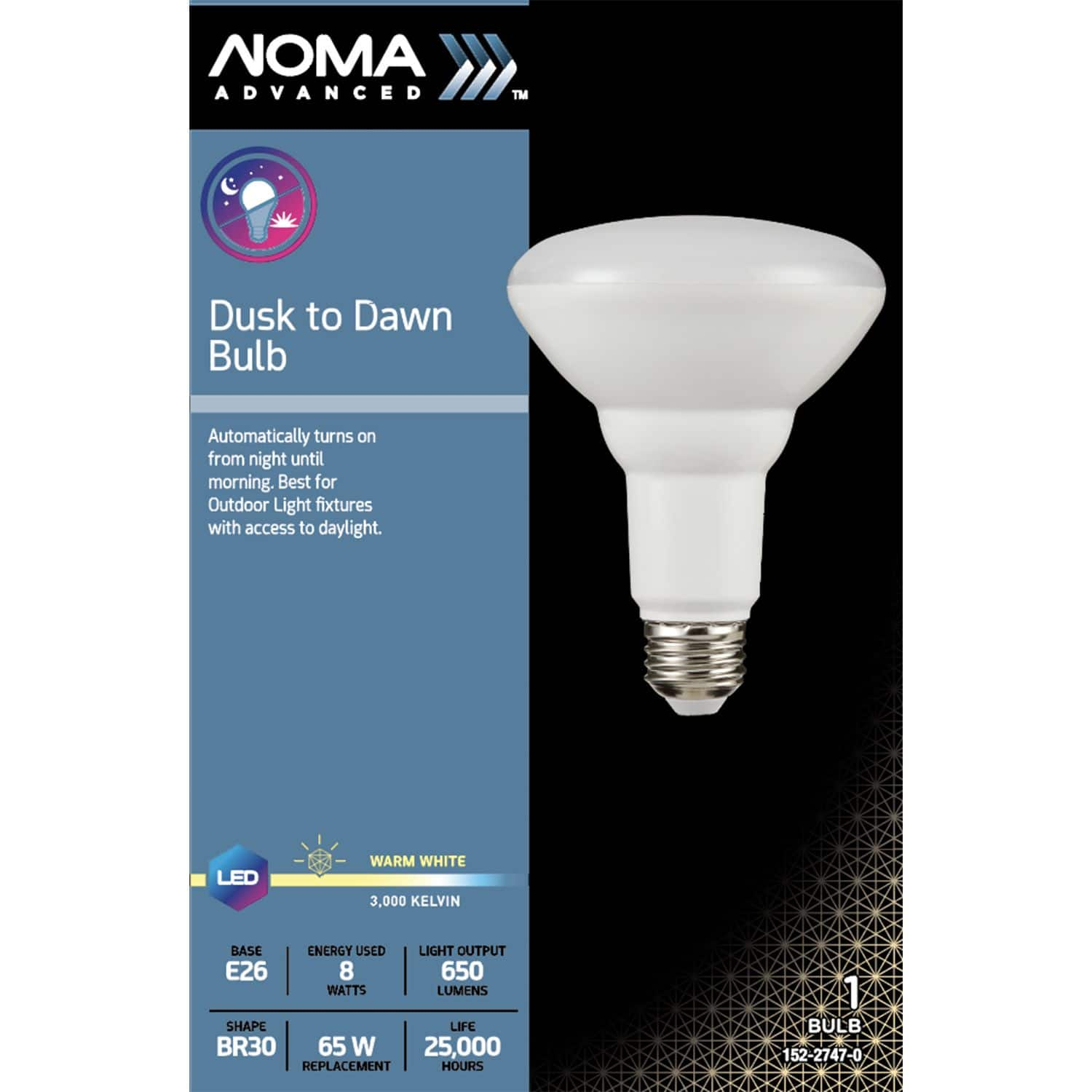 NOMA Advanced BR30 E26 Base Household Non Dimmable Dusk