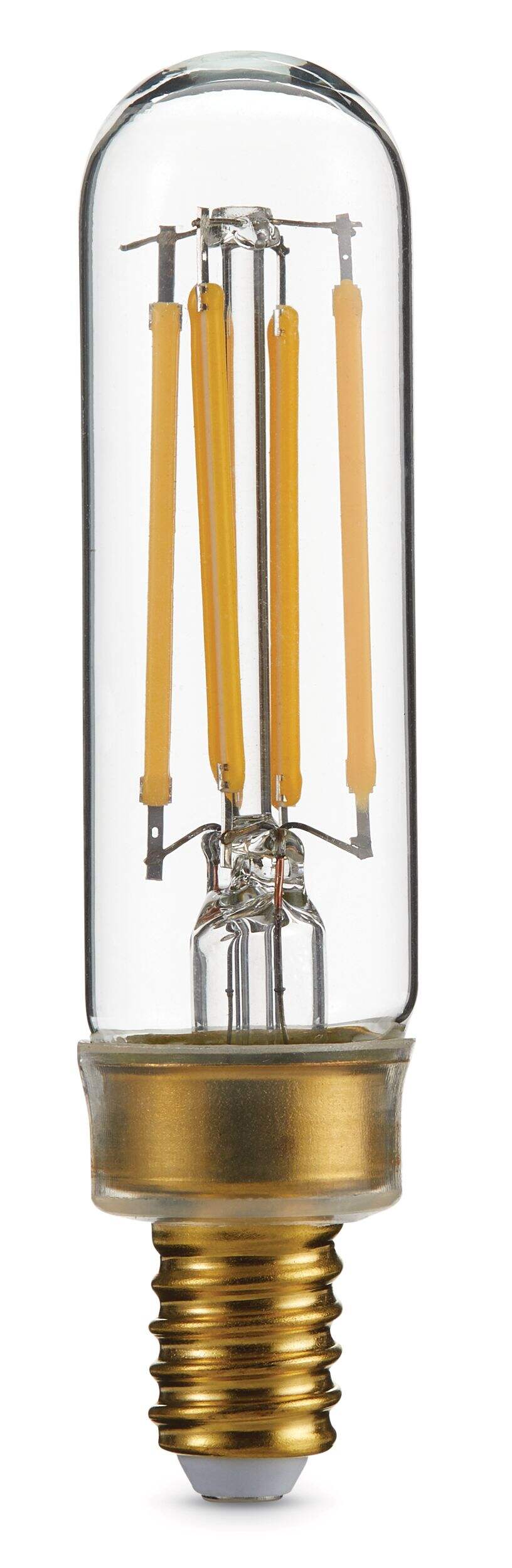 NOMA T6 E12 Base NonDimmable Clear LED Filament Light Bulbs, 2700K