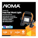 NOMA Portable Integrated LED Work Light with Power Cord, 2000 Lumens, 20W Front_Flat