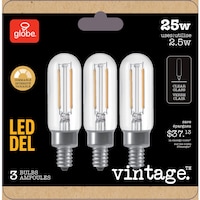 Globe 25W T8 LED Warm White Bulb Front_Flat