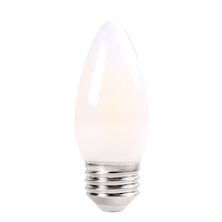 NOMA Designer Series B11 E26 Base Dimmable Glass LED Filament Light Bulbs, 5000K, 350 Lumens, Daylight, 40W, 2-pk Front_Flat