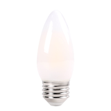 Ampoules à filament en verre à DEL à intensité variable à culot E26 NOMA série Designer B11, 2700 K, 500 lumens, blanc chaud, 60 W, paq. 2 Front_Flat