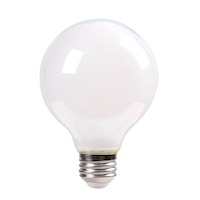 NOMA Designer Series G25 E26 Base Dimmable Glass LED Light Bulb, 2700K, 800 Lumens, Warm White, 100W, 3-pk Front_Flat