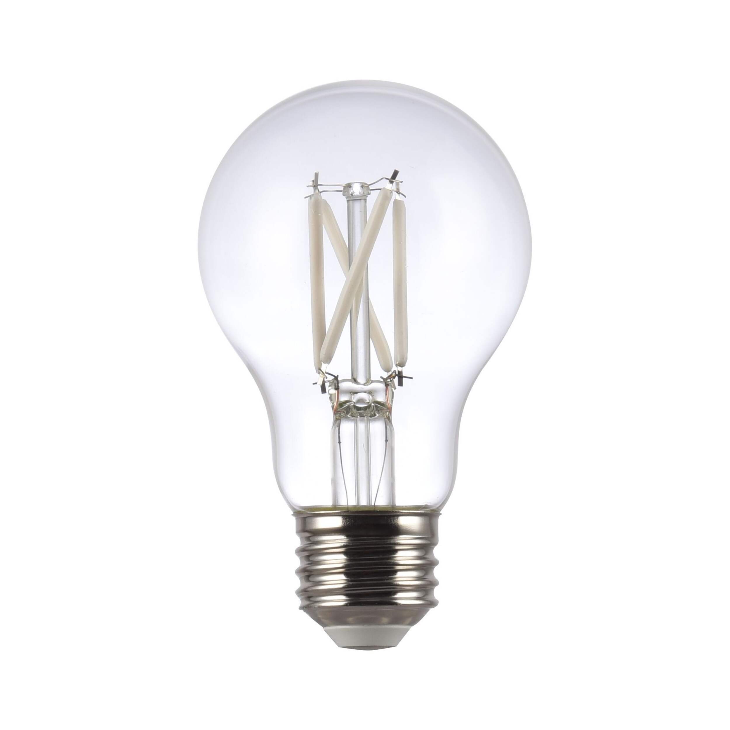 Ampoule à filament blanc transparent à DEL à intensité variable à culot E26 NOMA série Designer A19, 800 lumens, blanc chaud, 60 W, paq. 2 Front_Flat