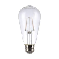 NOMA Designer Series ST19 E26 Base Dimmable Clear LED White Filament Light Bulb, 300 Lumens, Daylight, 40W, 2-pk Front_Flat