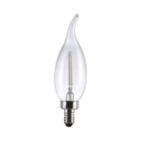 Ampoule à DEL candélabre à pointe flamme à intensité variable à culot E12 NOMA série Designer BA10, 5000 K, 300 lumens, lumière du jour, 40 W, paq. 4 Front_Flat