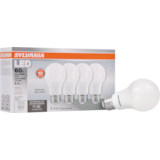 Ampoules pour projecteur à DEL non variable à culot E26 Sylvania A19, 800 lumens, blanc vif, 60 W, paq. 4 Front_Angled_Right