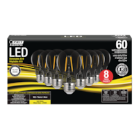 Feit Electric A19 Dimmable LED Filament Light Bulbs, 800 Lumens, Soft White, 60W, 8-pk Front_Elevated