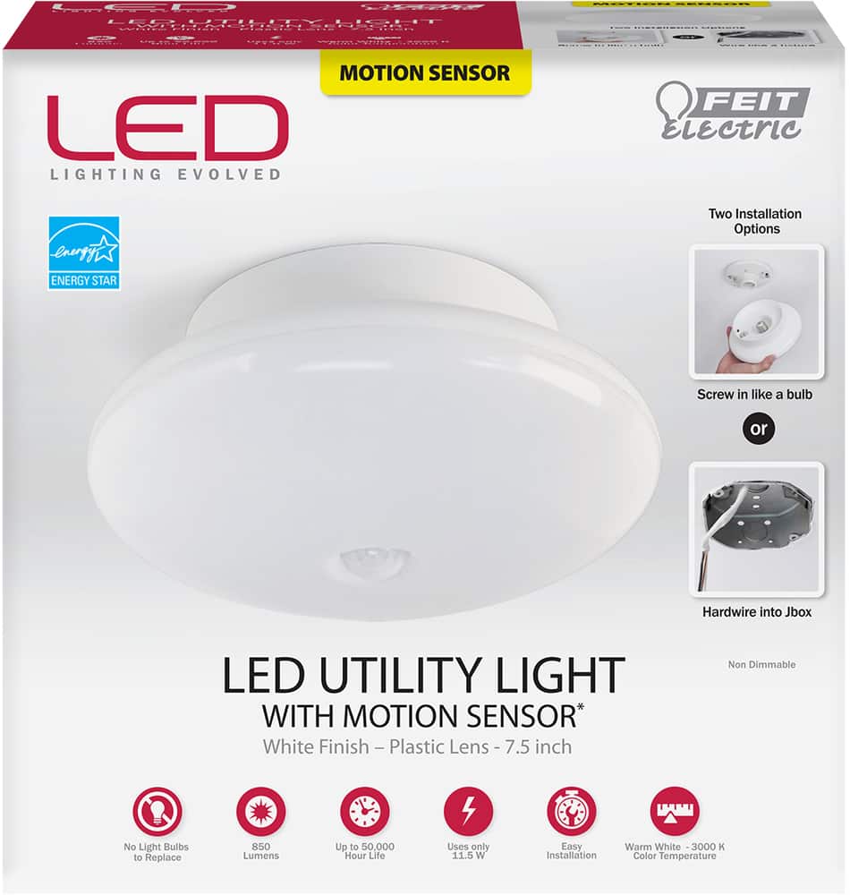 Feit Electric Electric LED Utility Light Motion Sensor, 850 Lumens, Warm  White, 11.5W Canadian Tire