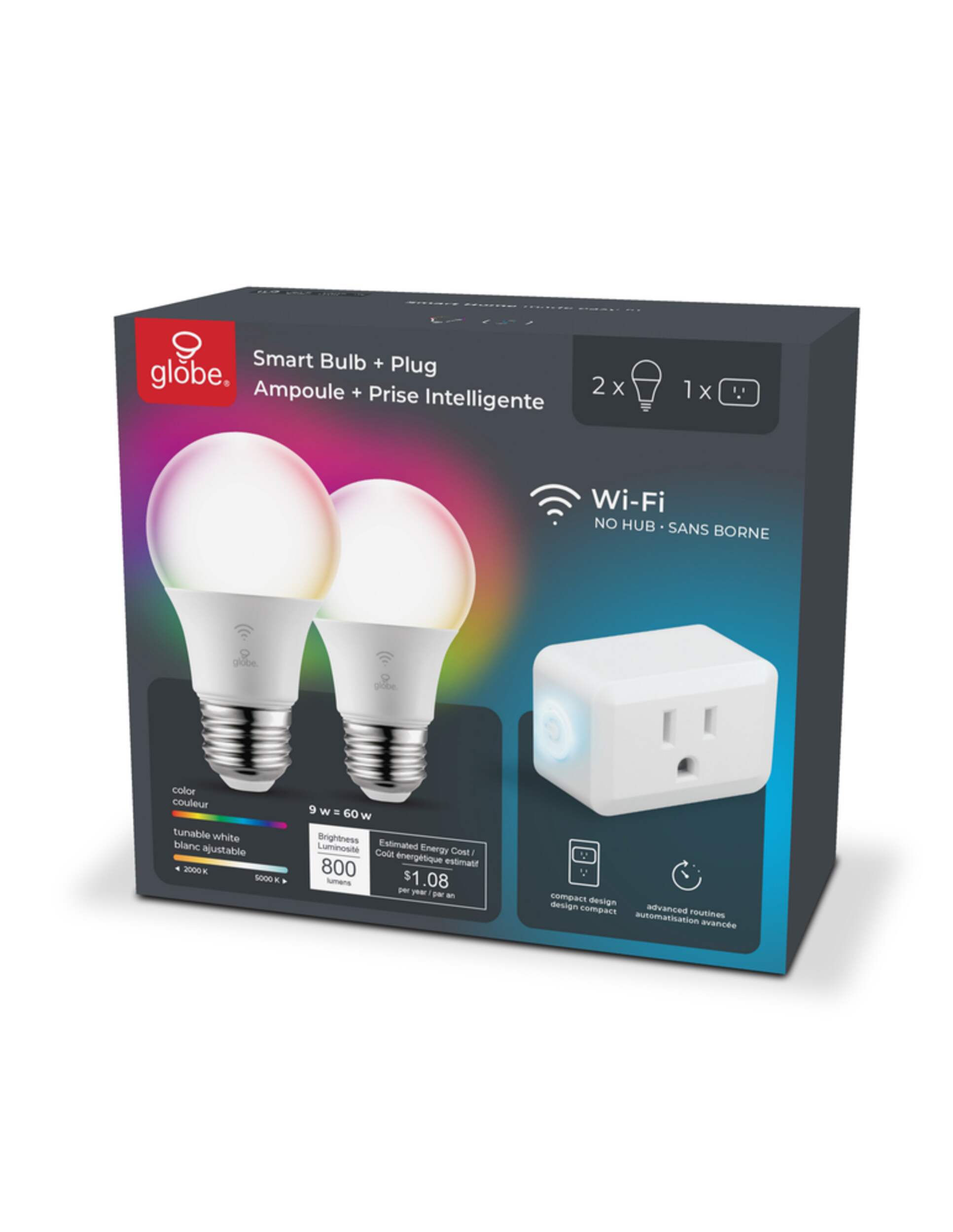 Globe Smart Home Kit Front_Three_Fourths_Angled_Left