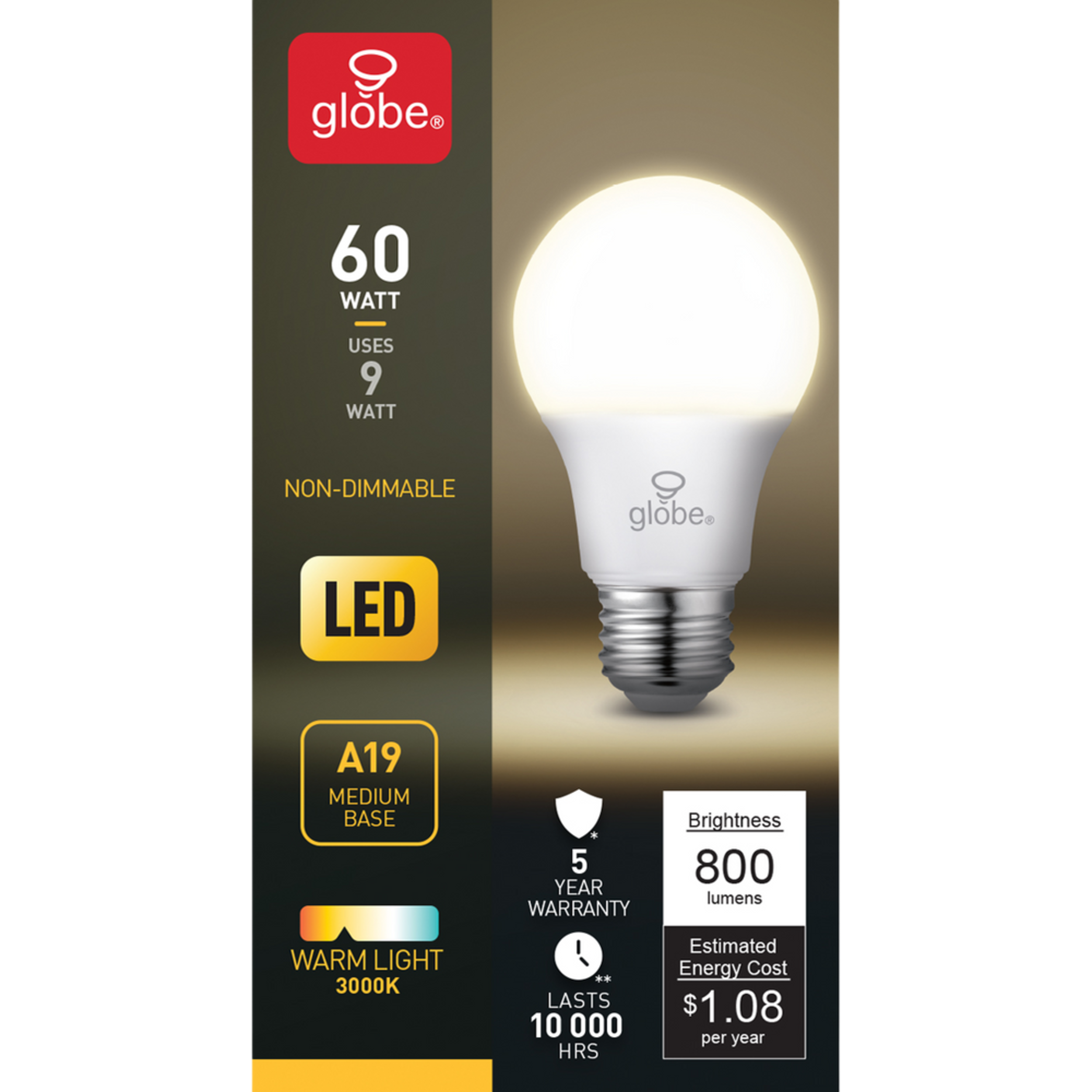 Canadian Tire LED Lightbulb, 60W, Warm White Canadian Tire