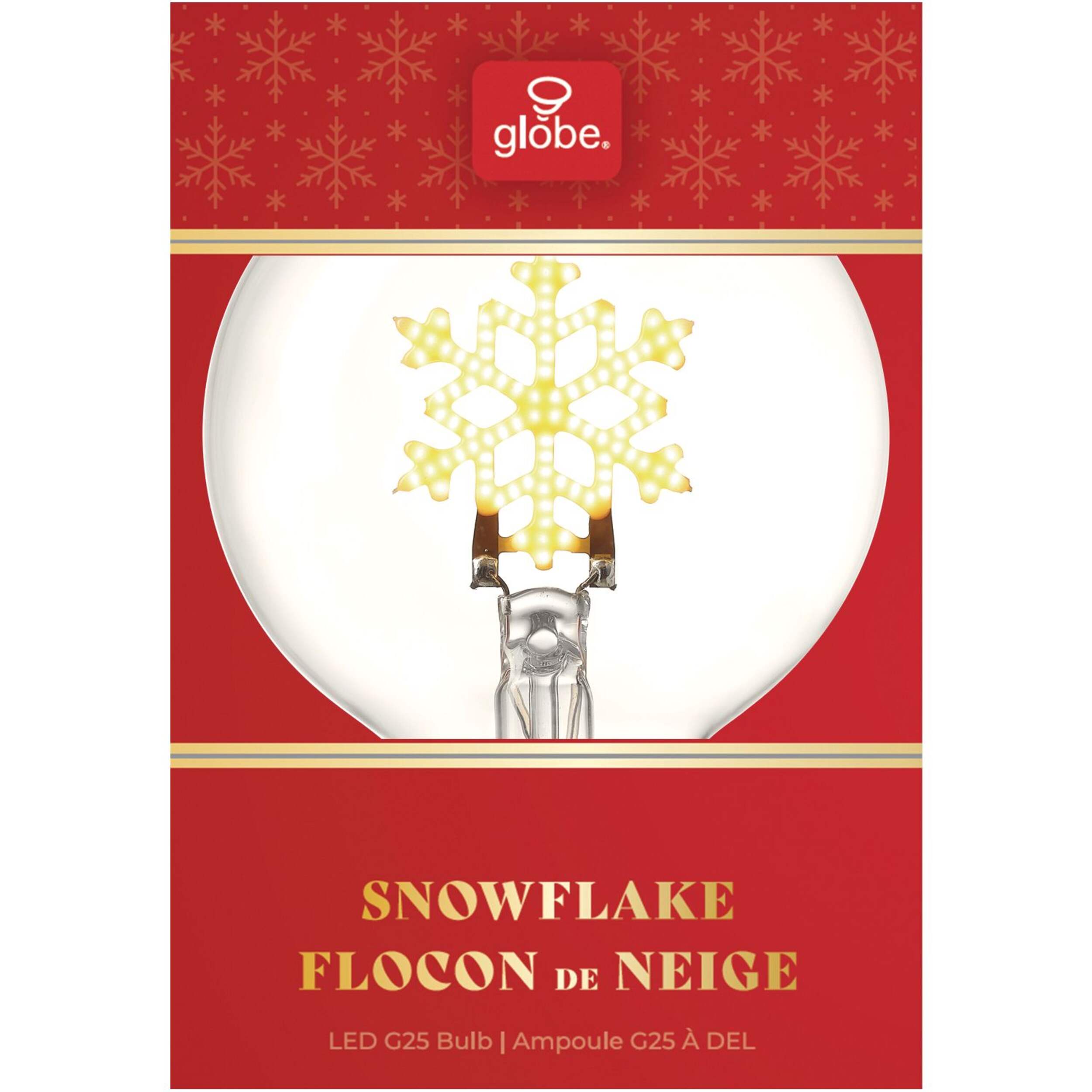 Globe LED Snowflake Bulb Front_Flat