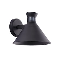 NOMA Integrated LED Motion Sensor Outdoor Wall Sconce, 700 Lumens, Black Front_Angled_Right