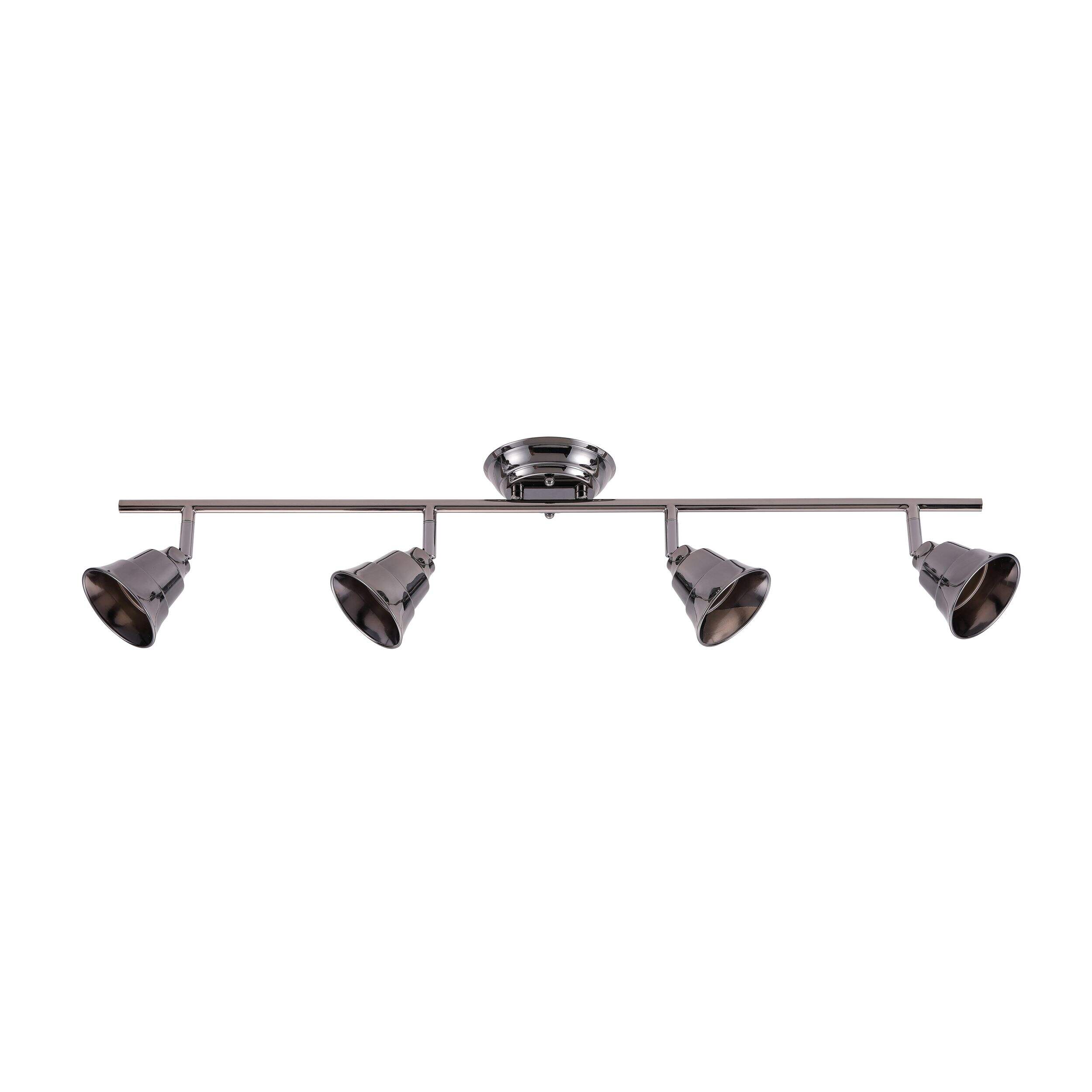 CANVAS Avery 4-Light Track Light Fixture, Black Chrome Front_Flat